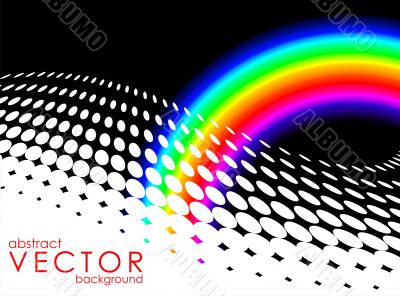 abstract vector background with rainbow