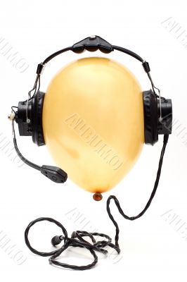 ballon with headphone ballon with headphone