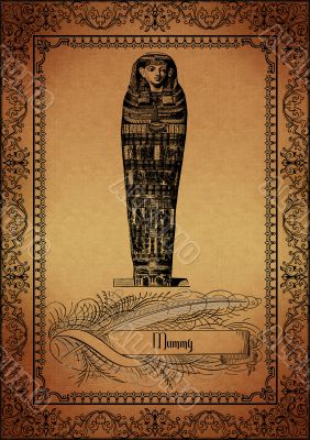 Parchment with egyptian elements