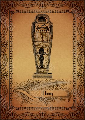 Parchment with egyptian elements