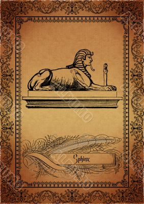 Parchment with egyptian elements