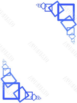 border with blue squares border with blue squares