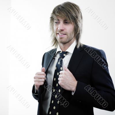 Businessman smiling