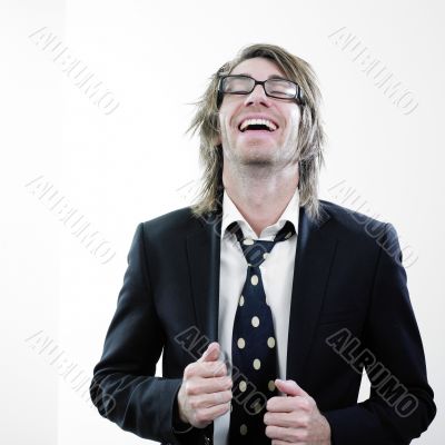 Businessman smiling