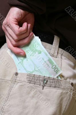 Pocket with money