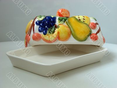 Greater beautiful ceramic plate with a cover