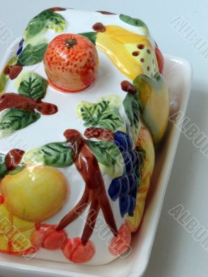 Greater beautiful ceramic plate with a cover
