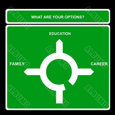 Options sign Options sign