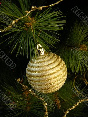 golden Christmas ball