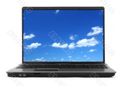 notebook with beautiful summer sky