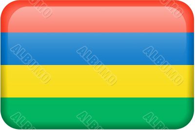 Mauritius Flag Button