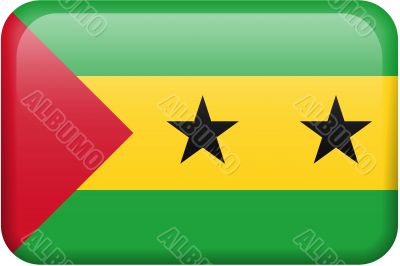 Sao Tome and Principe Flag Button
