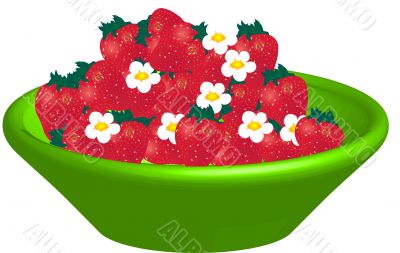 Bowl with strawberries Bowl with strawberries
