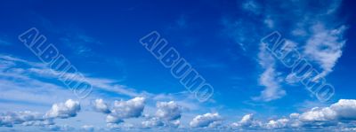 Blue summer sky with clouds