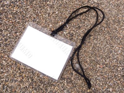 White Badge On a cord White Badge On a cord