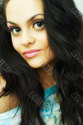 Portrait of beautiful young sexy brunette