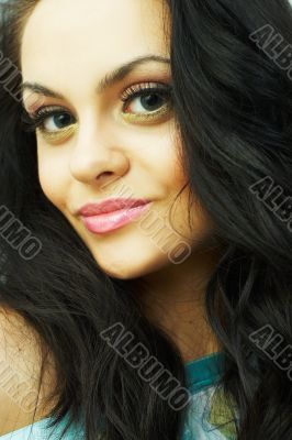 Portrait of beautiful young sexy brunette