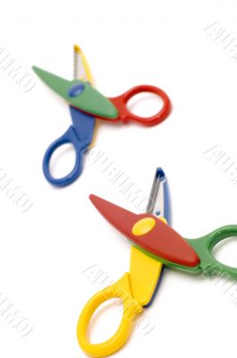 wavy scissors close up