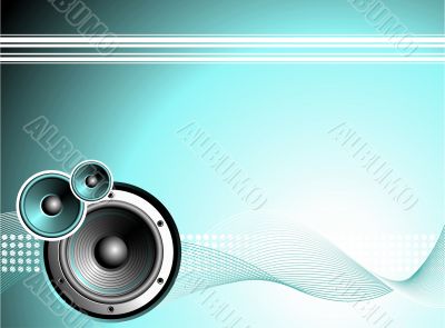 vector illustration for musical theme with speaker