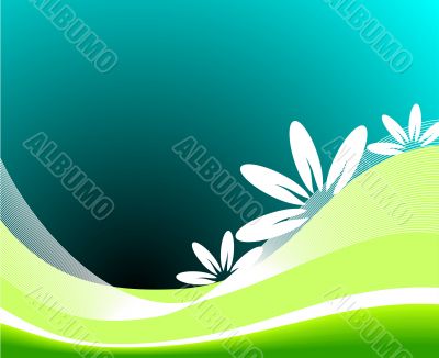 vector spring illustration with flower