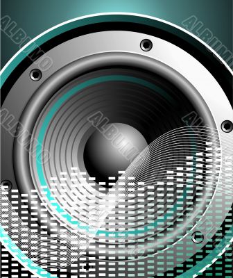 vector illustration for musical theme with speaker