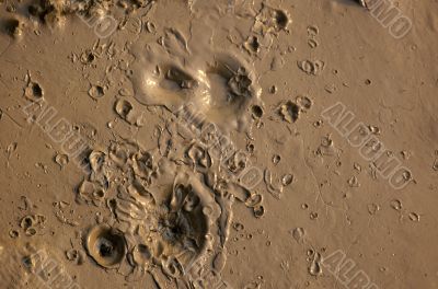 Mud with craters