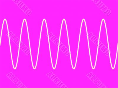 sine wave on pink