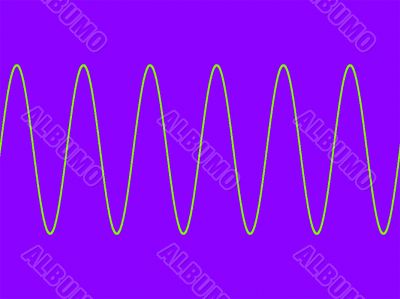 Sine wave on purple Sine wave on purple