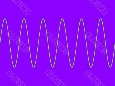 Sine wave on purple