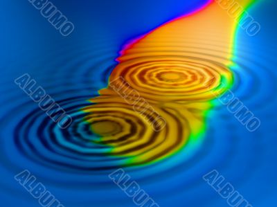 Rippled rainbow colours background