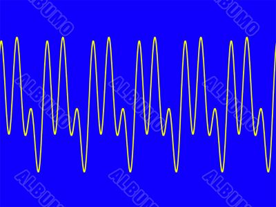 Waveform on blue Waveform on blue