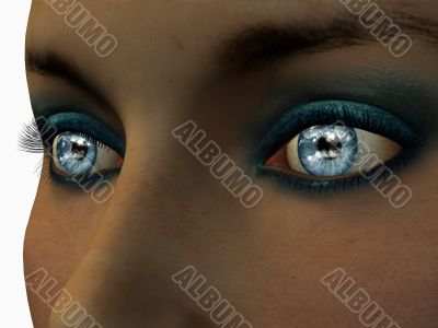 Blue Eye Reflection