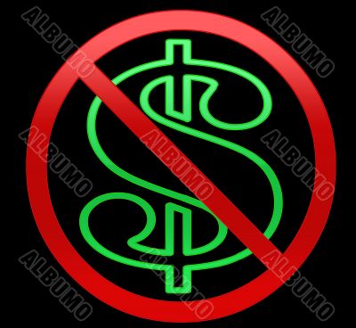 No Dollars/money Illustration