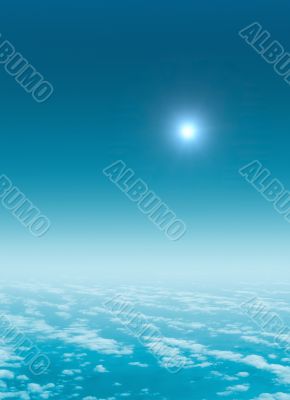 flight above the sky