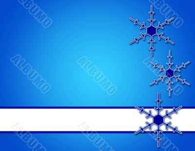 Blue Background with Snowflakes