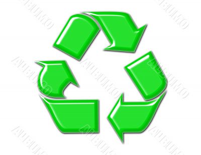 Recycle Symbol in Green