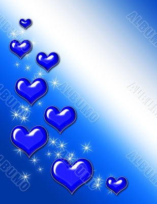Blue Heart Background