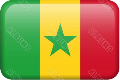 Senegal Flag Button