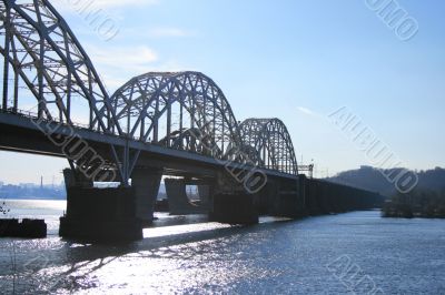 two parallel railway bridges