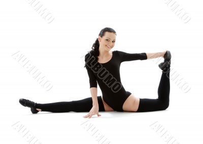 fitness instructor in black leotard 2