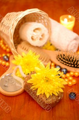 Spa still life on wood background Spa still life on wood background