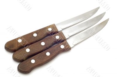 kitchen knife on white