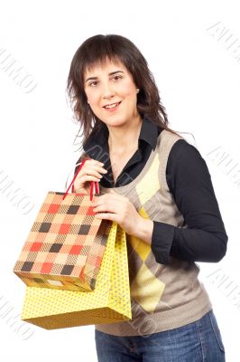 Woman holding shopping bags