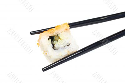 Sushi and chopsticks