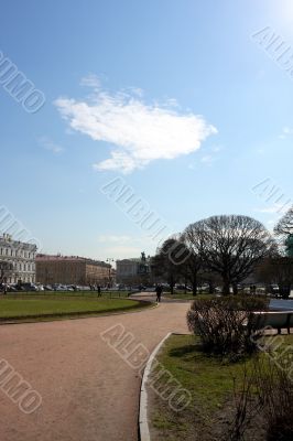 Russia, Saint-Petersburg, View of Isaac Square