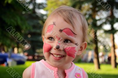 little girl make-up squirrel