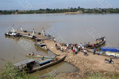 Ferry on Mekhong