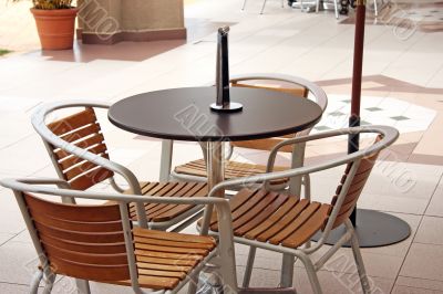 Outdoor cafe furniture