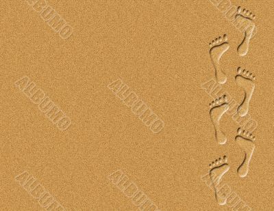 Footprints in the Sand Illustration Footprints in the Sand Illustration