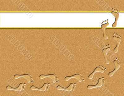 Footprints in the Sand Illustration Footprints in the Sand Illustration